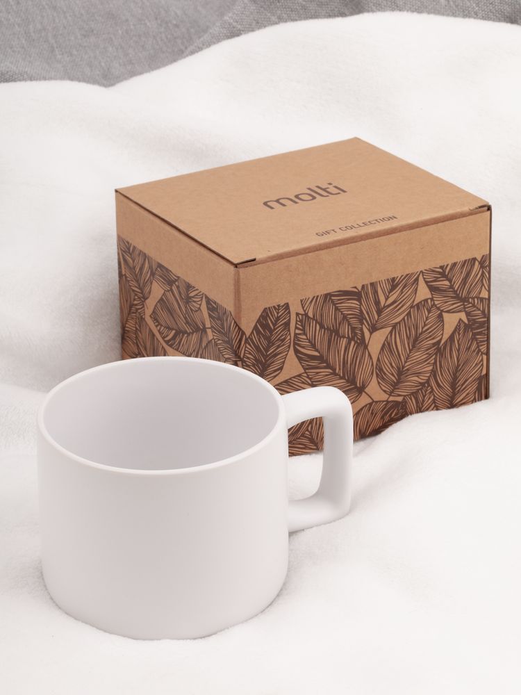 Чашка Jumbo в коробке матовая, белая / Миниатюра имиджевого (1000)