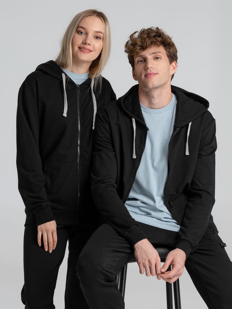 Толстовка на молнии с капюшоном Unit Siverga, черная / Миниатюра WWW (1000)