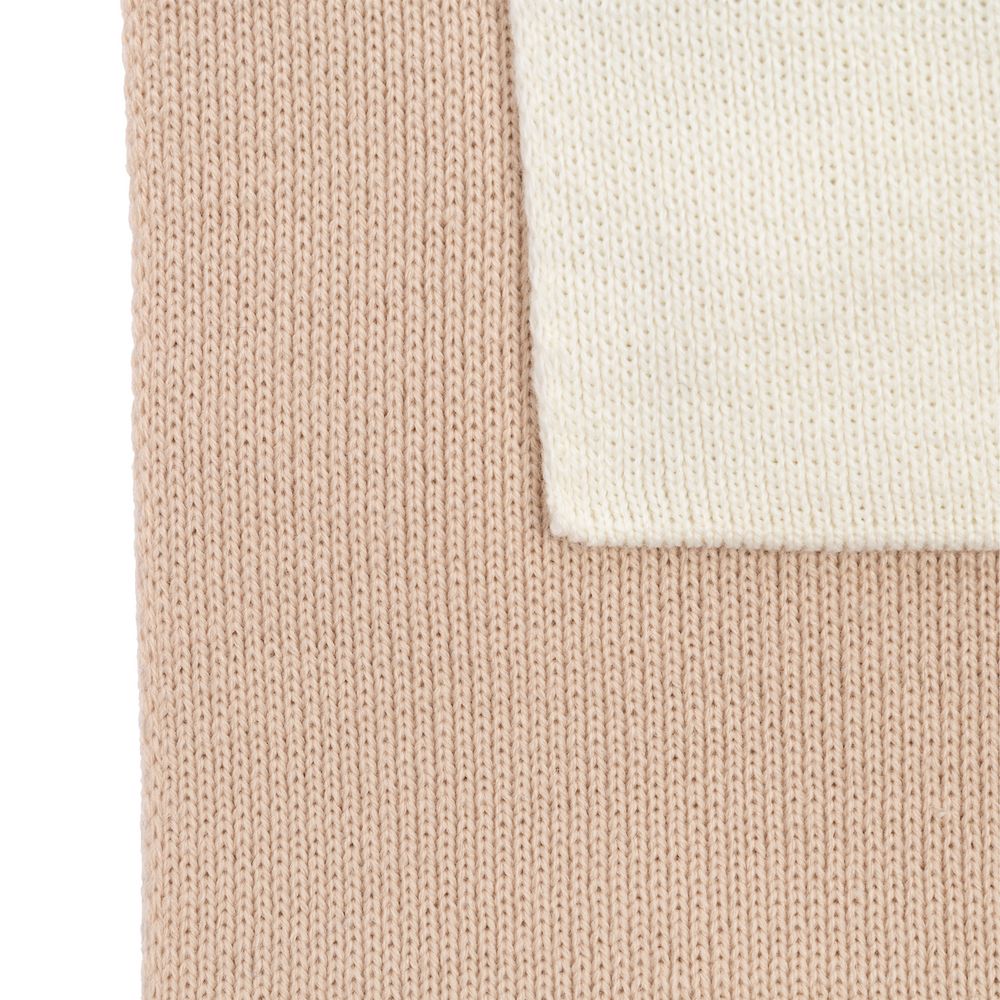 Шарф Real Talk Duo, молочный с бежевым / Миниатюра WWW (1000)