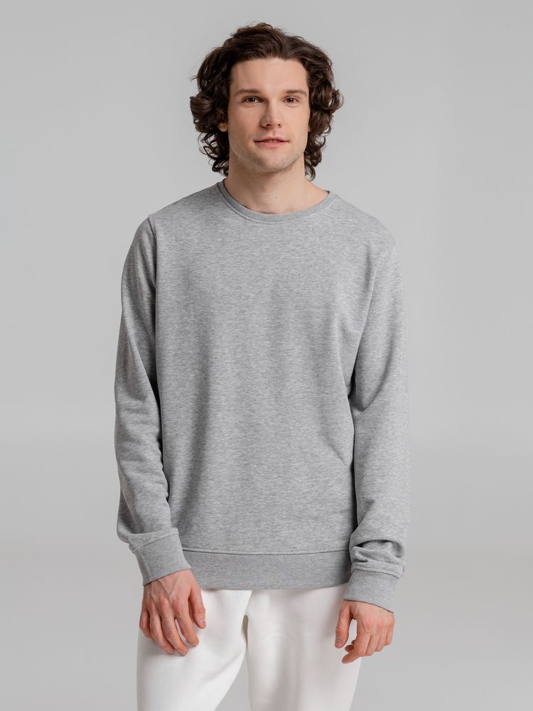 Свитшот унисекс BNC Organic, серый меланж / Миниатюра WWW (1000)