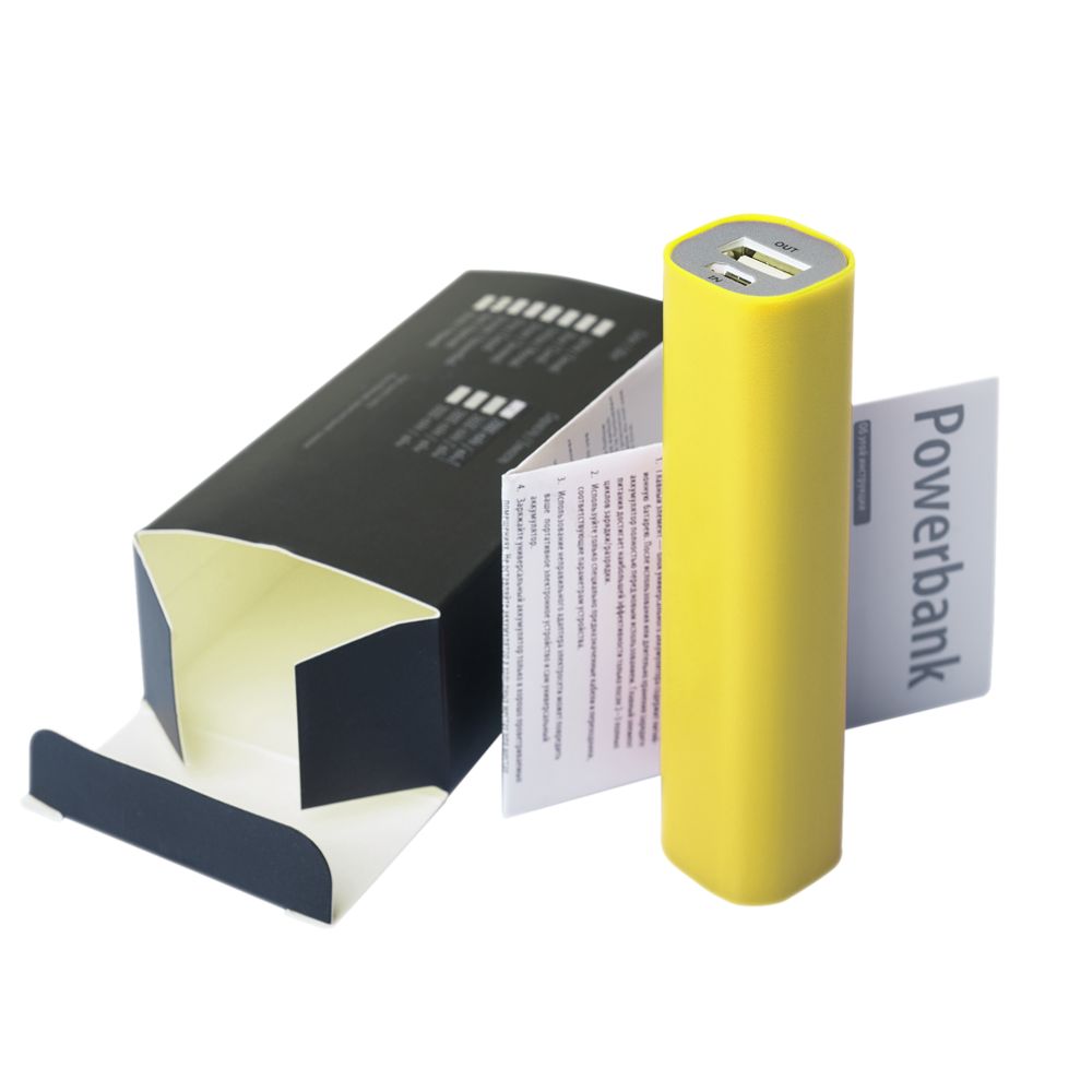Внешний аккумулятор Easy Shape 2000 мАч, желтый / Миниатюра WWW (1000)
