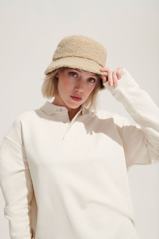 Панама Bucket двусторонняя, темно-серая с бежевым / Миниатюра WWW (1000)