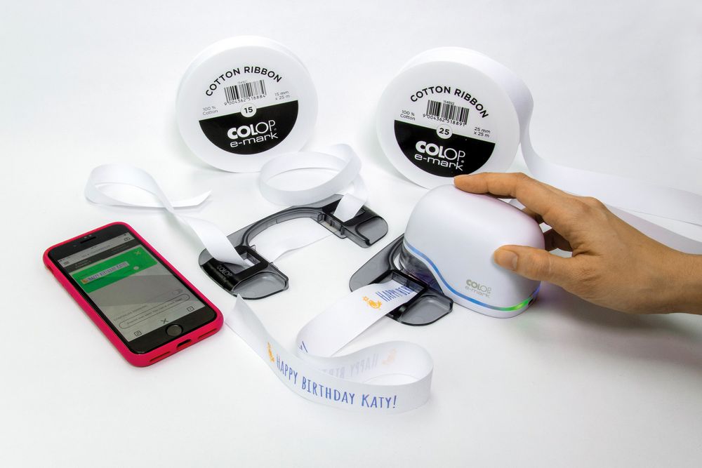 Лента Colop E-mark 25, белая / Миниатюра WWW (1000)