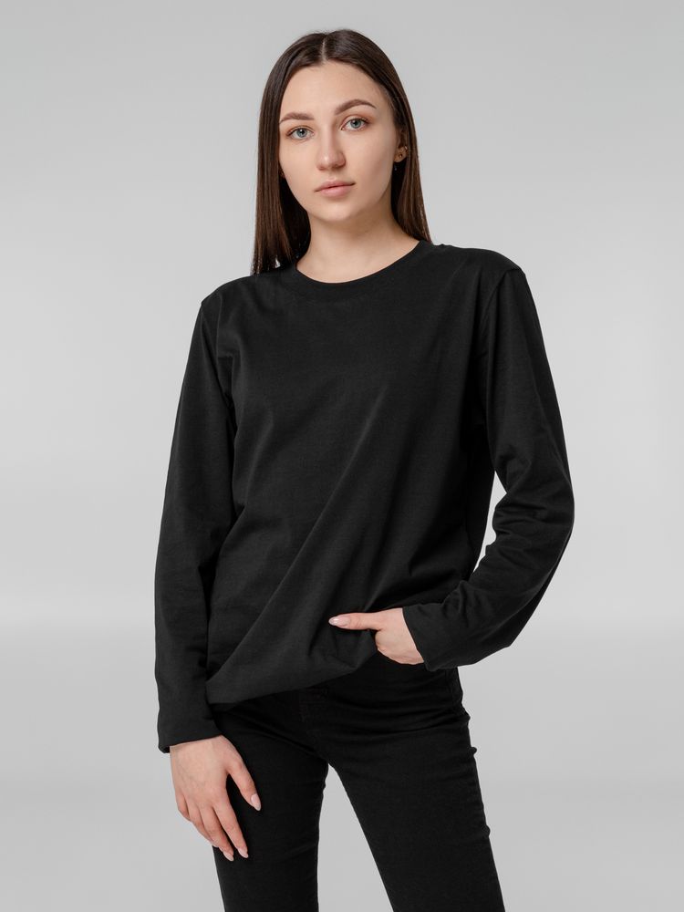 Футболка с длинным рукавом Lehta, черная / Миниатюра WWW (1000)