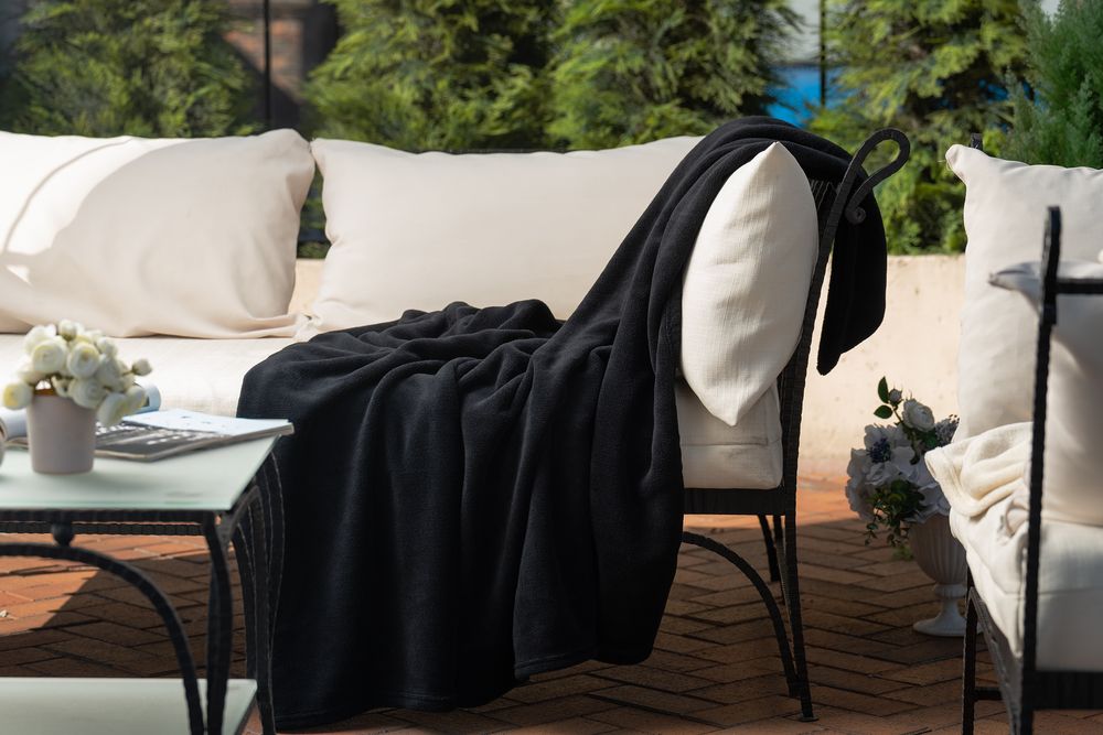 Плед Plush, черный / Миниатюра WWW (1000)