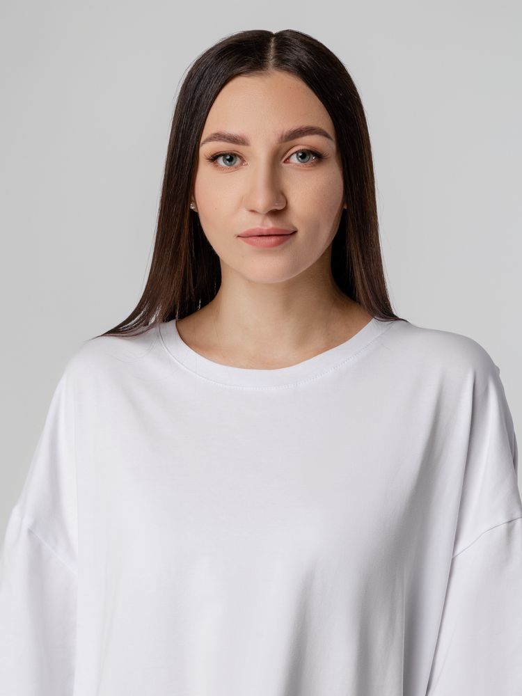 Футболка унисекс оверсайз Crosstown, белая / Миниатюра WWW (1000)