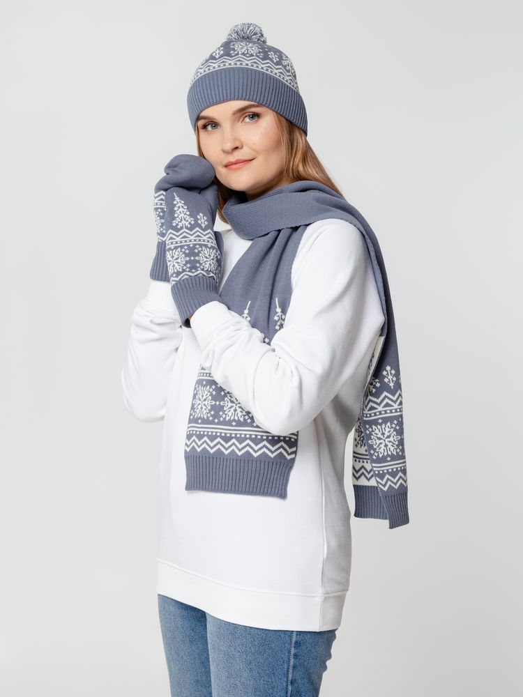 Шапка Elnik, серая с молочно-белым / Миниатюра WWW (1000)