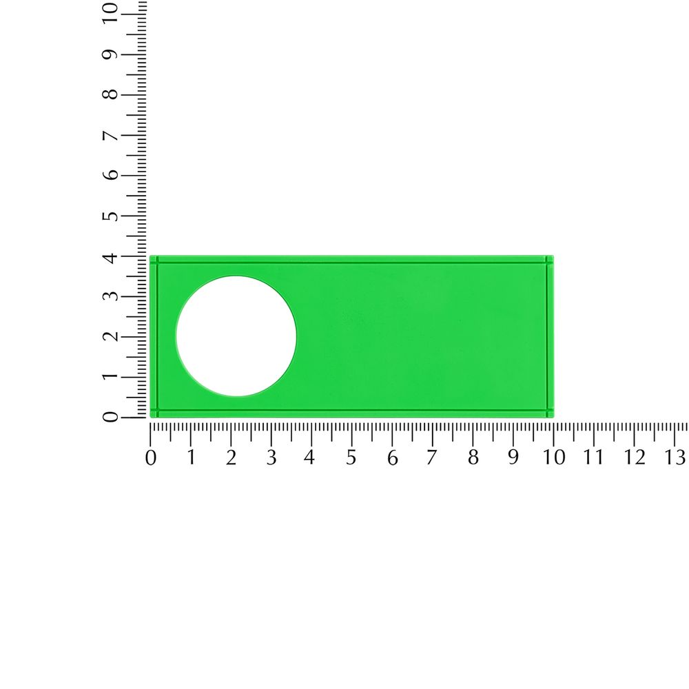 Лейбл из ПВХ с вырезом «Круг», зеленый неон / Миниатюра WWW (1000)