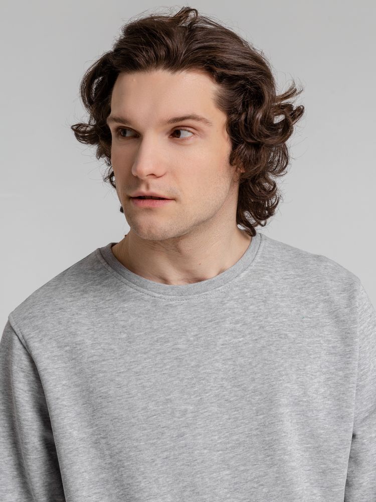 Свитшот унисекс BNC Organic, серый меланж / Миниатюра WWW (1000)