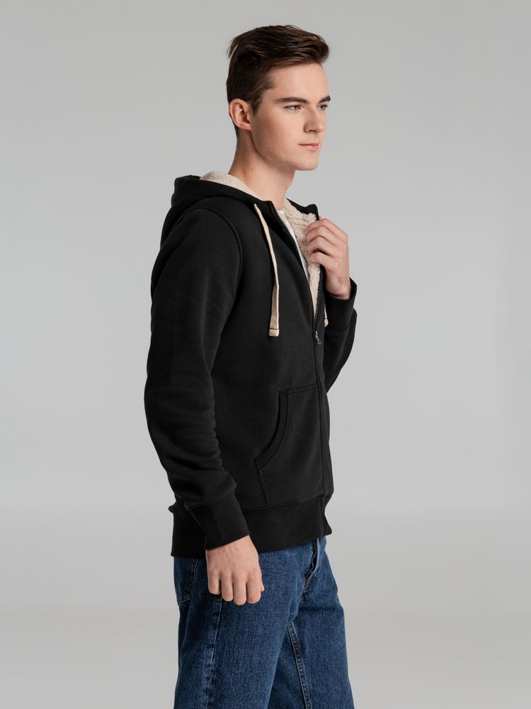 Толстовка унисекс на молнии Sherpa 280, черная / Миниатюра WWW (1000)