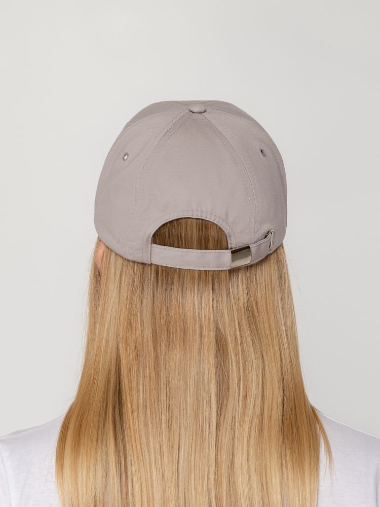 Бейсболка Canopy, серая с черным кантом / Миниатюра WWW (1000)