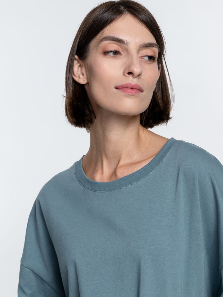 Футболка унисекс оверсайз Crosstown, серо-зеленая / Миниатюра WWW (1000)