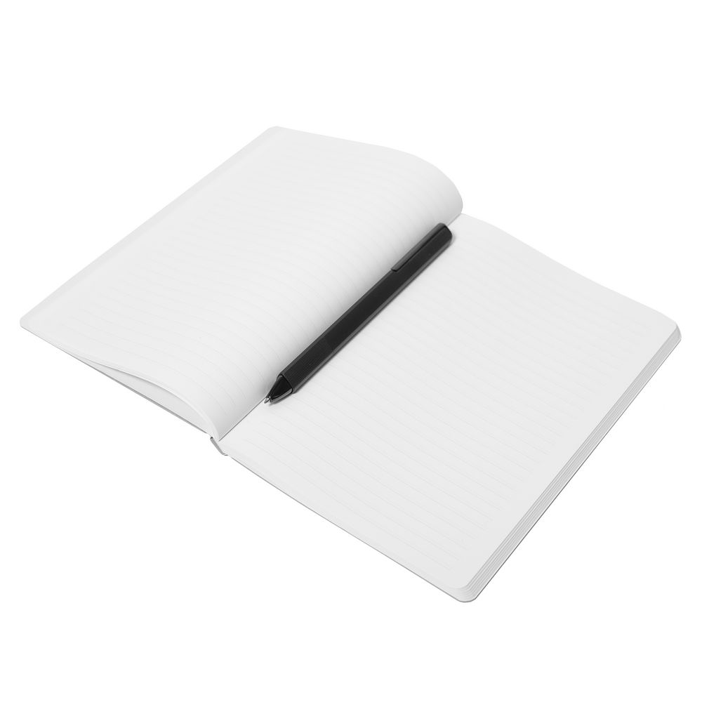 Тетрадь из каменной бумаги Stone Paper, черная, в линейку / Миниатюра WWW (1000)