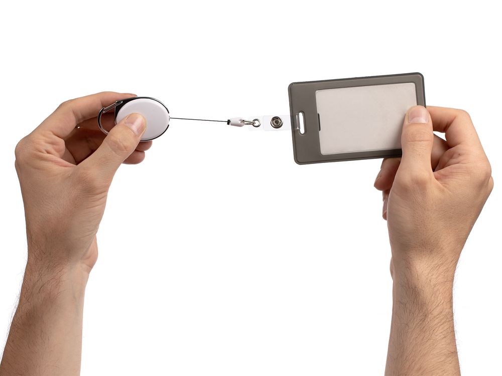 Ретрактор Access New с карабином, белый / Миниатюра WWW (1000)