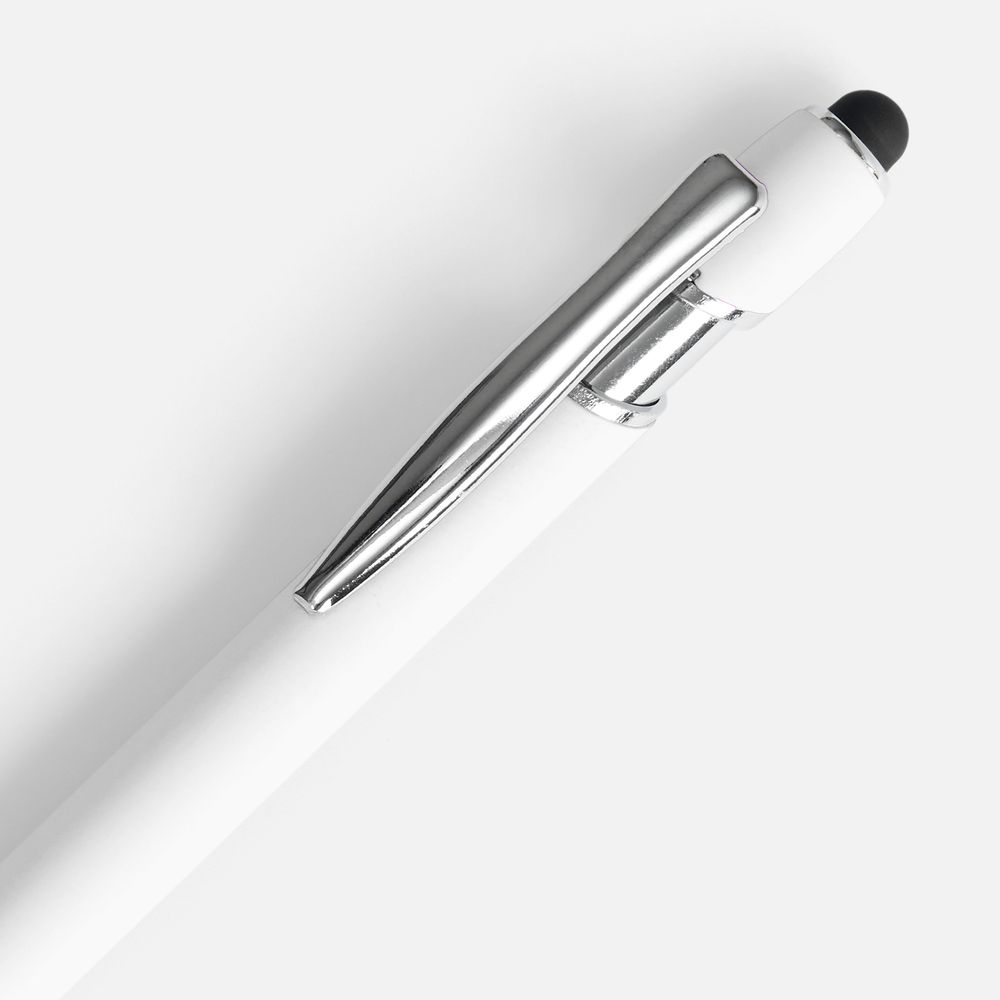 Ручка шариковая Pointer Soft Touch со стилусом, белая / Миниатюра WWW (1000)