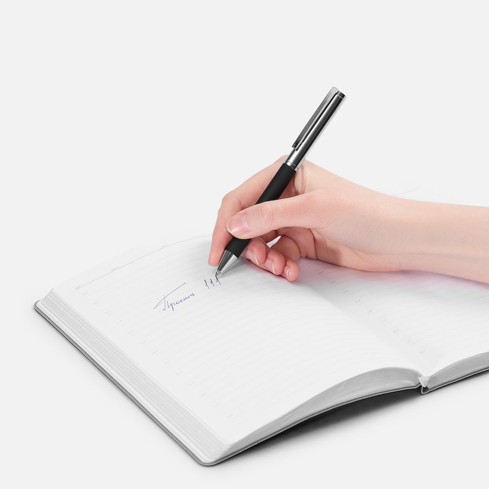 Ручка шариковая Eyeshot Soft Touch, черная / Миниатюра WWW (1000)