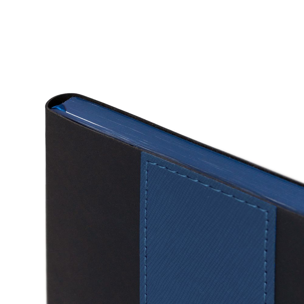 Ежедневник Bookmark, недатированный, черный с синим / Миниатюра WWW (1000)