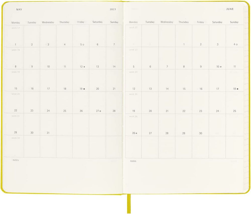 Ежедневник Moleskine Classic Large, датированный, желто-зеленый (лайм) / Миниатюра WWW (1000)
