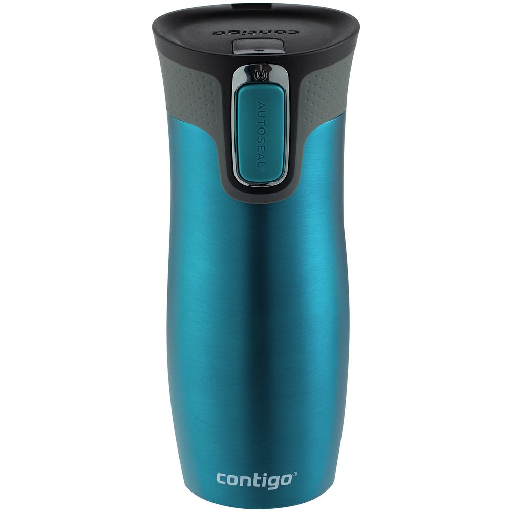 Термостакан Contigo West Loop, вакуумный, бирюзовый (морская волна) / Миниатюра WWW (1000)