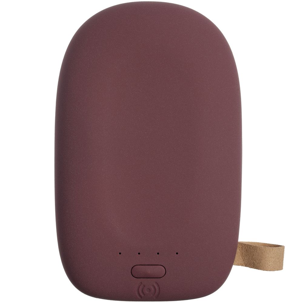 Аккумулятор с беспроводной зарядкой Pebble Wireless 9000 мАч, винный / Миниатюра WWW (1000)