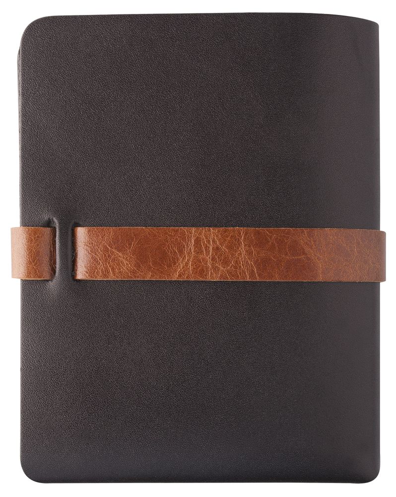 Автобумажник Leaf Explorer, черный с коричневым хлястиком / Миниатюра WWW (1000)