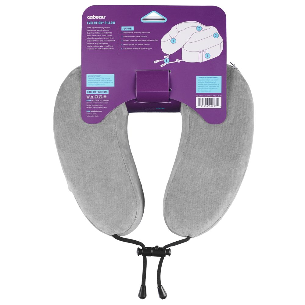 Подушка под шею для путешествий Cabeau Evolution, серая / Миниатюра WWW (1000)