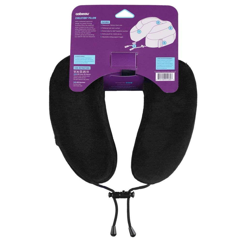 Подушка под шею для путешествий Cabeau Evolution, черная / Миниатюра WWW (1000)