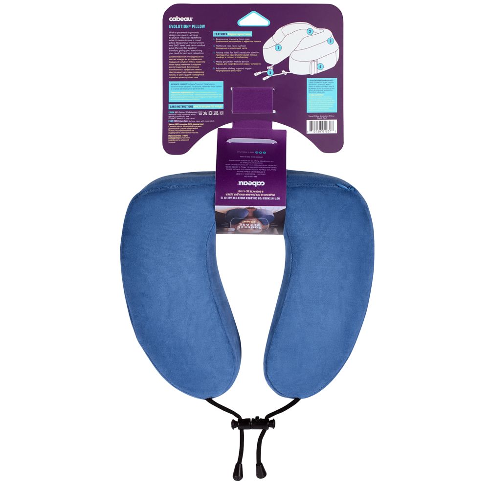 Подушка под шею для путешествий Cabeau Evolution, синяя / Миниатюра WWW (1000)