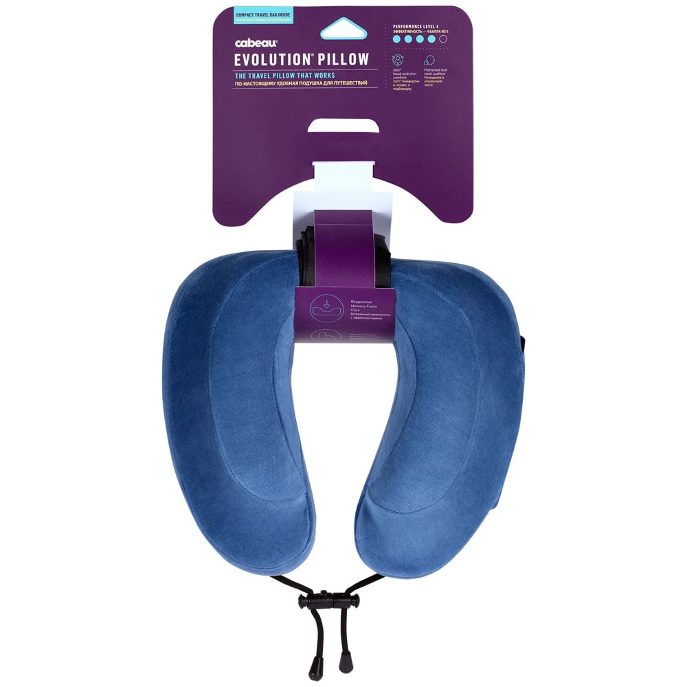 Подушка под шею для путешествий Cabeau Evolution, синяя / Миниатюра WWW (1000)