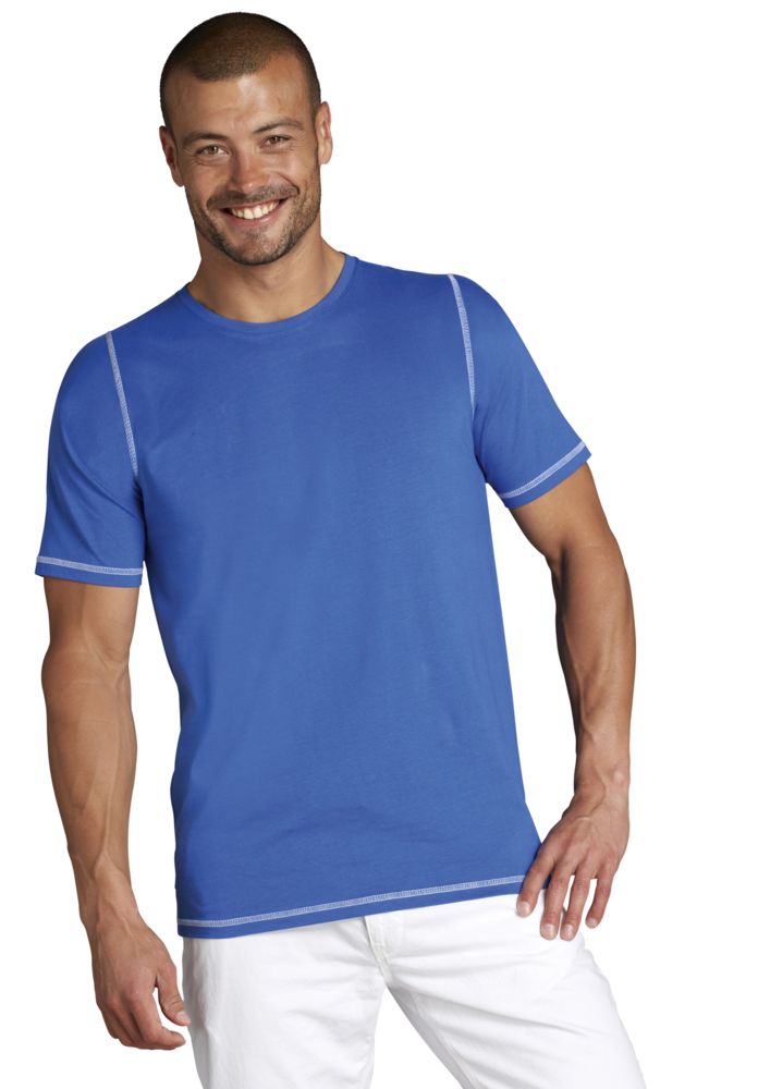 Футболка мужская Mustang 150, белая с темно-синим / Миниатюра WWW (1000)