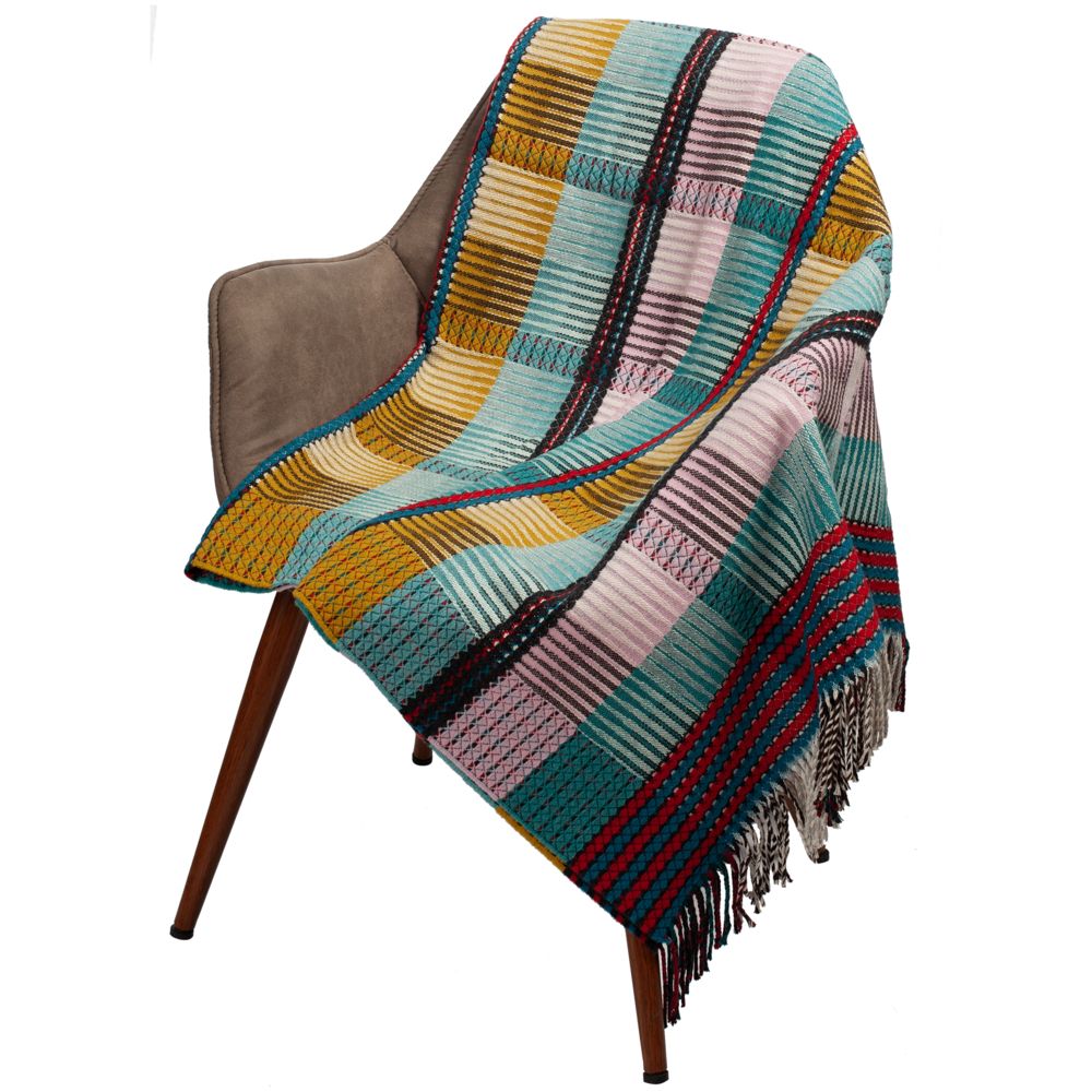 Плед Rossi Paint, молочно-бирюзовый / Миниатюра WWW (1000)