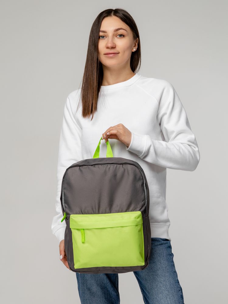 Рюкзак Sensa, серый с салатовым / Миниатюра WWW (1000)