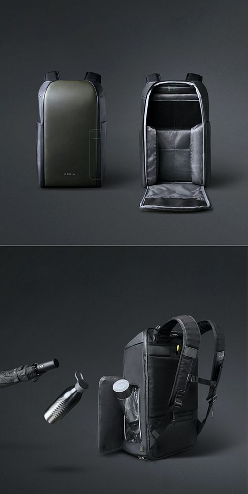 Рюкзак FlipPack, черный с зеленым / Миниатюра WWW (1000)