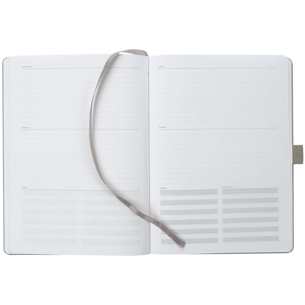 Еженедельник Lucky, недатированный, серый / Миниатюра WWW (1000)