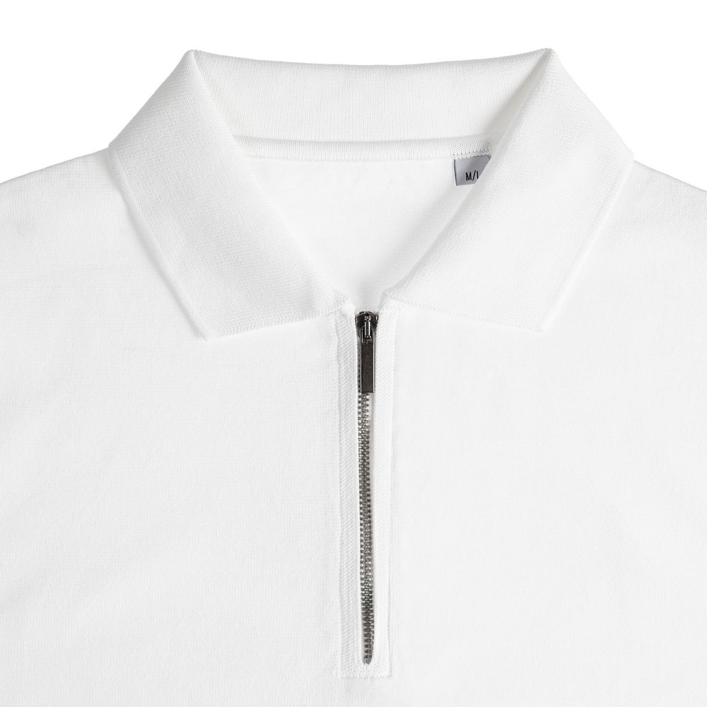 Рубашка поло мужская с длинным рукавом Terrazzo, белая / Миниатюра WWW (1000)