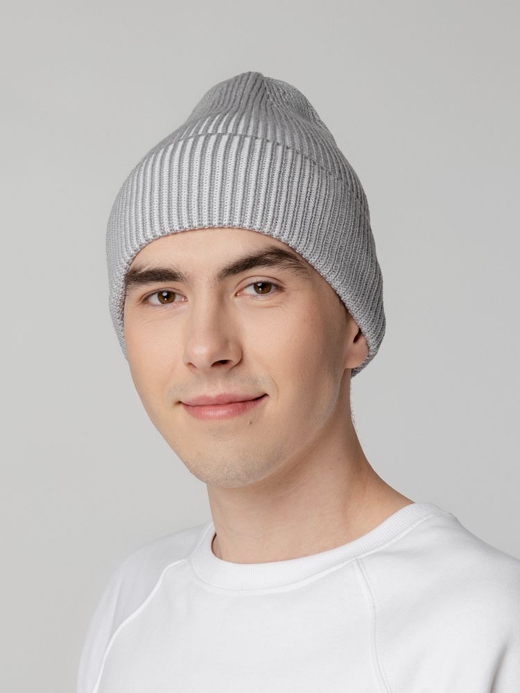 Шапка Nobilis, белая с серым / Миниатюра WWW (1000)