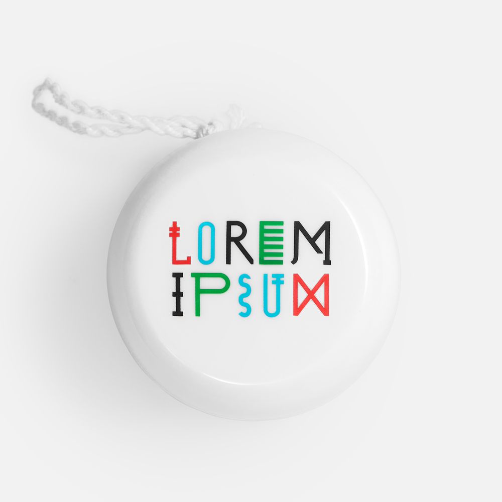 Игрушка-антистресс йо-йо Loopy, белая / Миниатюра нанесения (1000)