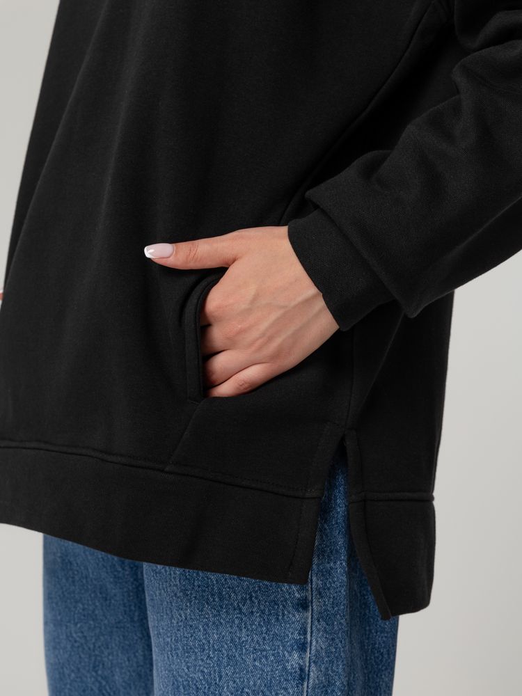 Худи оверсайз унисекс Tolla, черное / Миниатюра WWW (1000)