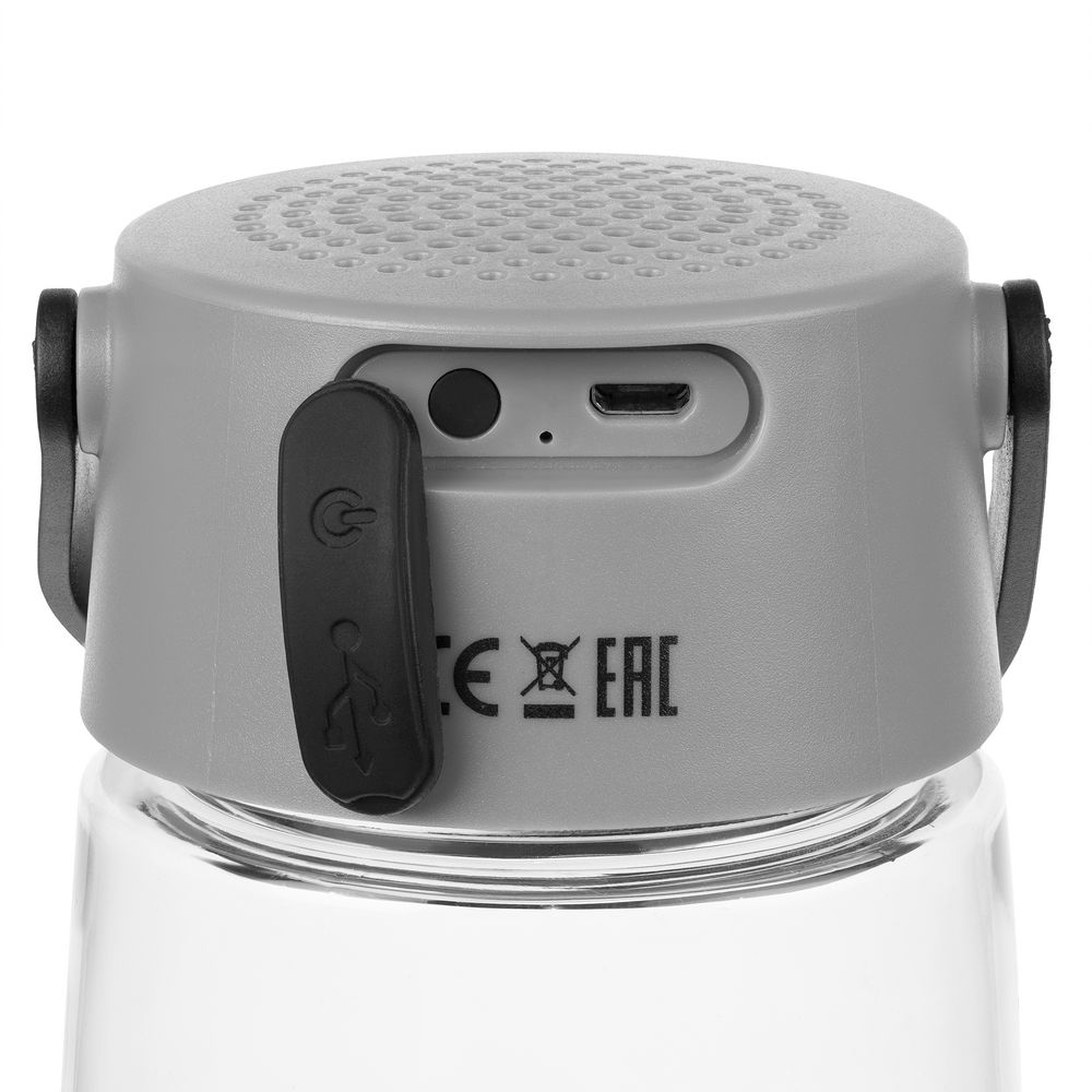 Бутылка для воды Torsta Light с колонкой и светильником, серая / Миниатюра WWW (1000)