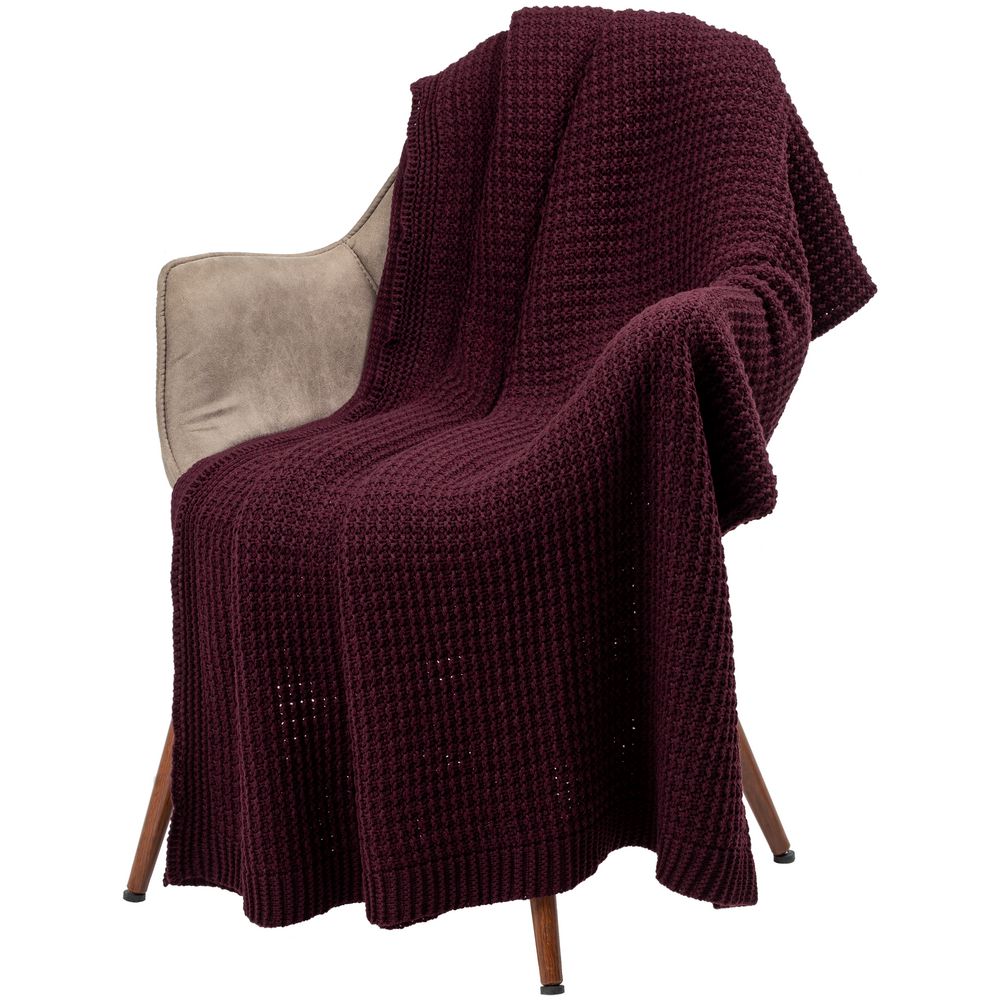 Плед Lattice, бордовый / Миниатюра WWW (1000)