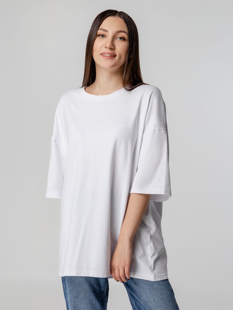 Футболка унисекс оверсайз Crosstown, белая / Миниатюра WWW (1000)