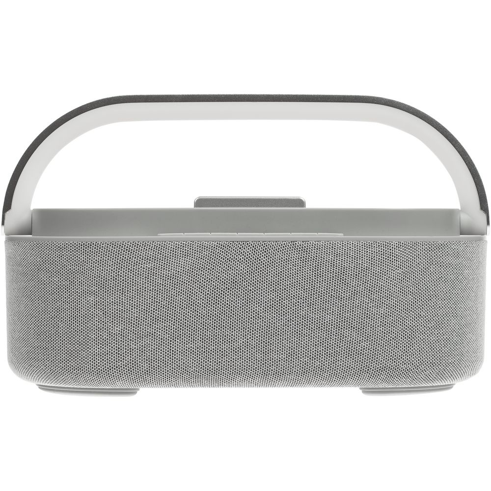 Колонка с часами и беспроводной зарядкой Veske, серая / Миниатюра WWW (1000)