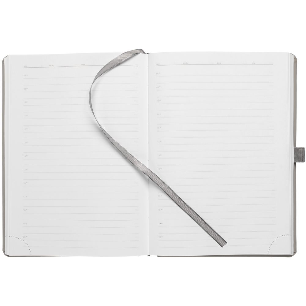 Ежедневник Favor Metal, недатированный, серый / Миниатюра WWW (1000)