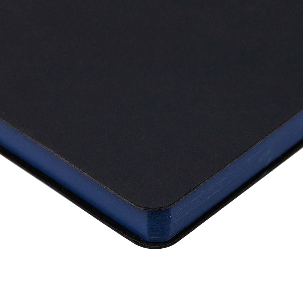 Ежедневник Bookmark, недатированный, черный с синим / Миниатюра WWW (1000)