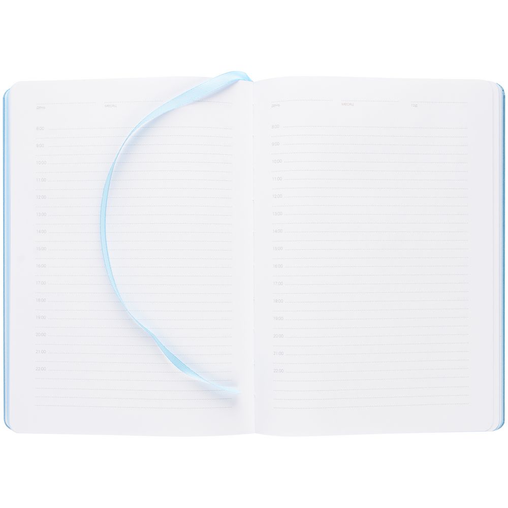 Ежедневник New Factor, недатированный, голубой / Миниатюра WWW (1000)