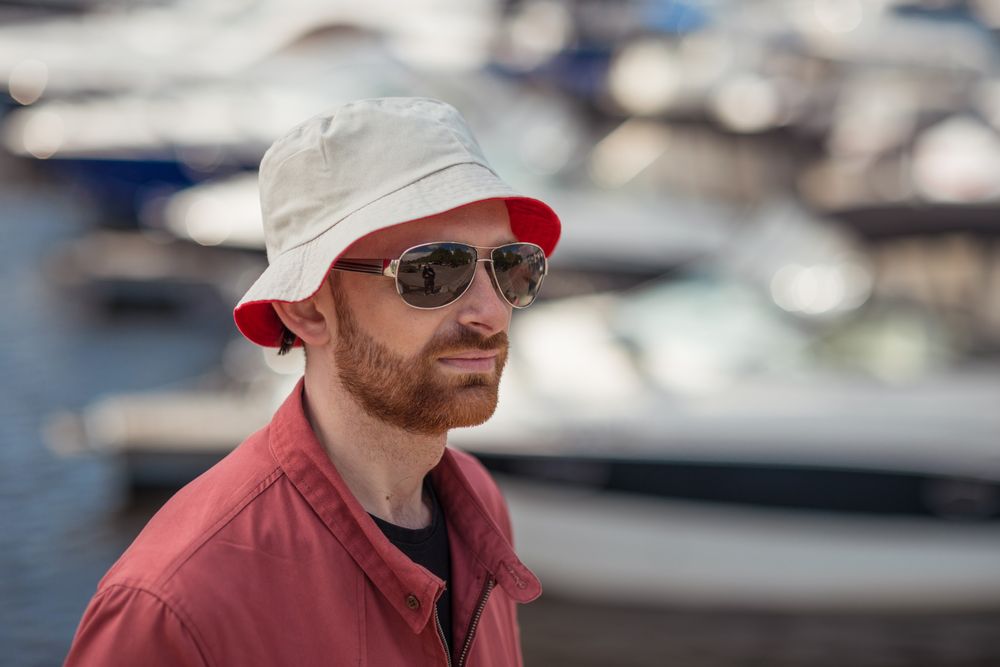 Панама Unit Summer двусторонняя, оранжевая с серым / Миниатюра WWW (1000)