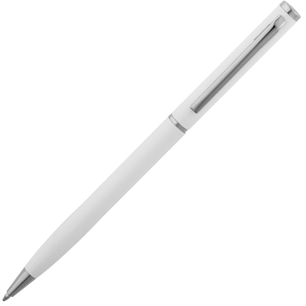 Ручка шариковая Hotel Chrome, ver.2, глянцевая белая / Миниатюра WWW (1000)