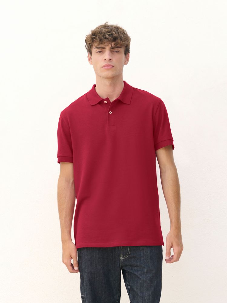 Рубашка поло унисекс Pacific, красная (бургунди) / Миниатюра модельного (1000)