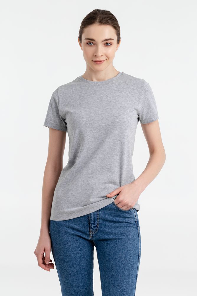 Футболка женская T-bolka Stretch Light Lady, серый меланж / Миниатюра WWW (1000)