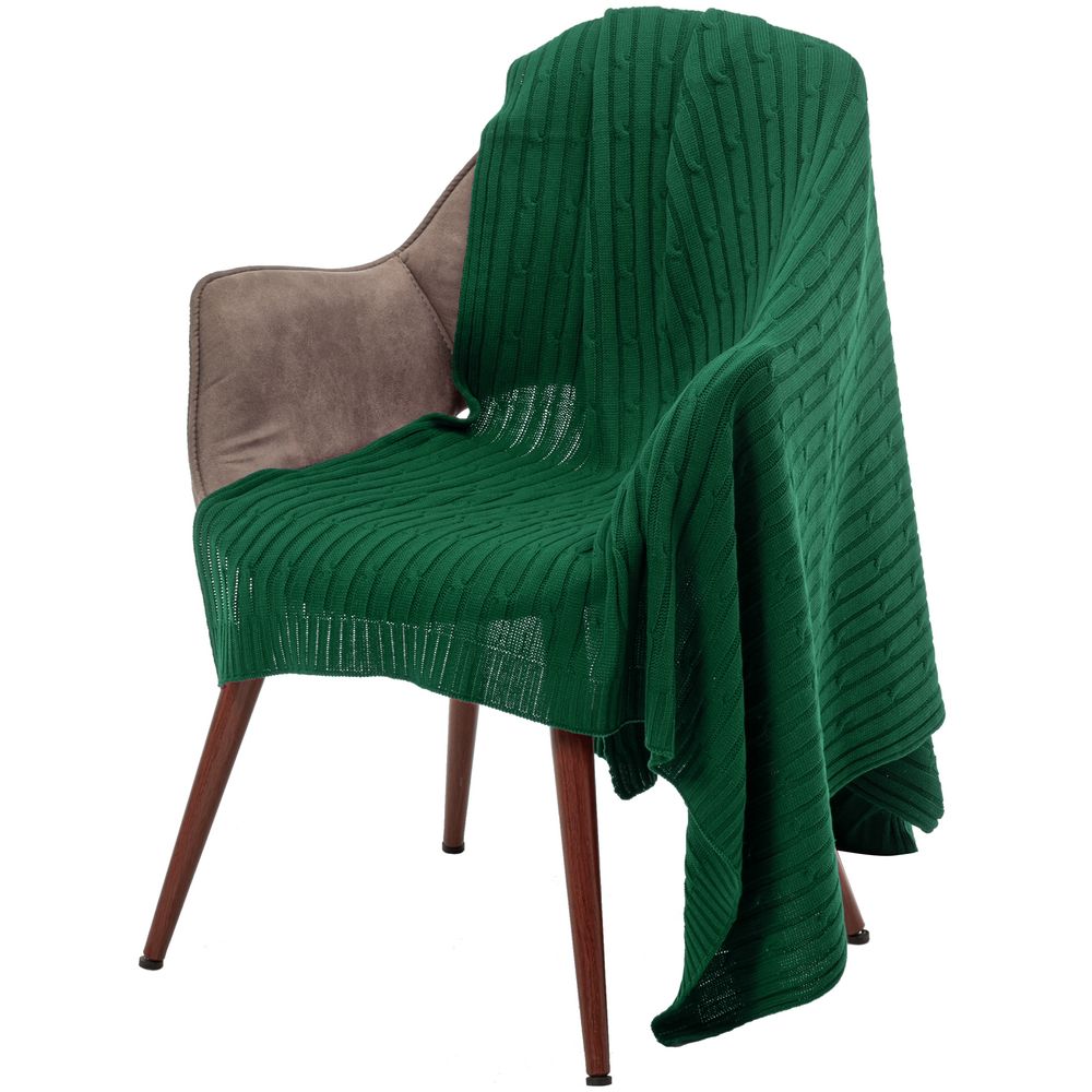 Плед Remit, темно-зеленый / Миниатюра WWW (1000)